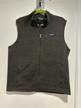 Patagonia Better Sweater Vest Sz:L Charcoal Gray Full Zip Fleece Outdoor Jacket